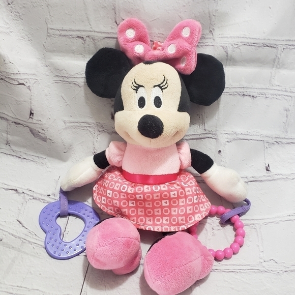 Disney Baby Minnie Mouse Plush Sensory Toy 10-inch Stuffed Animal 2021 Pink - Picture 1 of 9